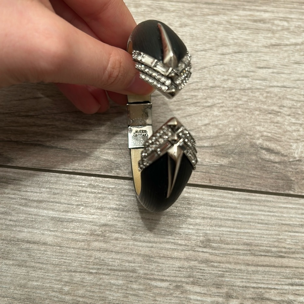 Alexis Bittar bangle bracelet smoky lucite sparkle - Picture 5 of 13